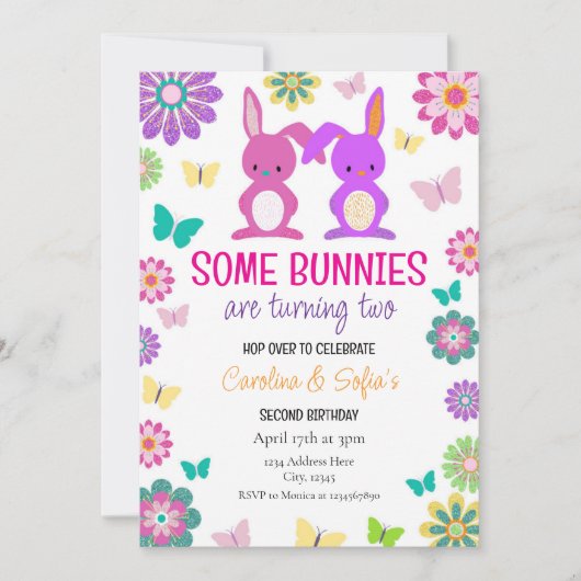 Uitnodiging voor Pasen voor broers en zussen (Voorkant)