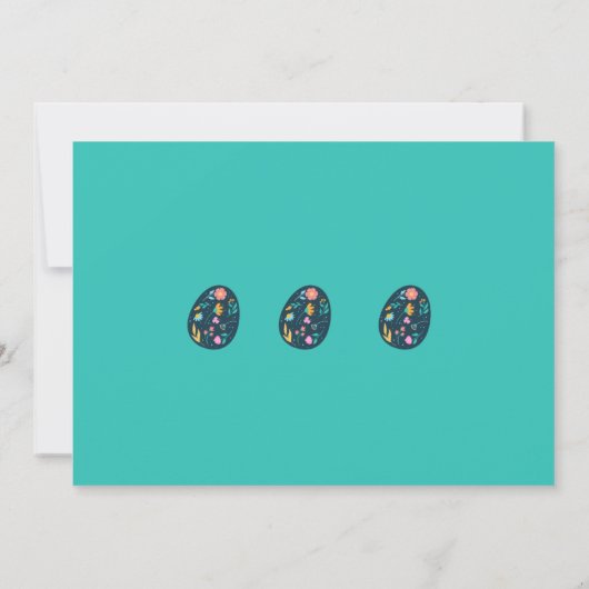 Uitnodiging voor Pasenfeest Pasen Brunch & Eierenj (Achterkant)