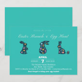 Uitnodiging voor Pasenfeest Pasen Brunch & Eierenj (Voorkant / Achterkant)