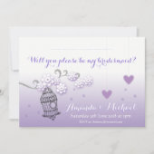 Uitnodiging voor pastelvogels voor bruiloft Brides (Voorkant)