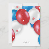 Uitnodiging voor patriottische ballonnen (Achterkant)