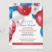 Uitnodiging voor patriottische ballonnen (Voorkant / Achterkant)