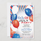Uitnodiging voor patriottische ballonnen (Voorkant)