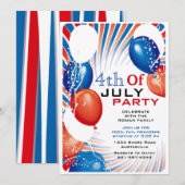 Uitnodiging voor patriottische ballonnen (Voorkant / Achterkant)