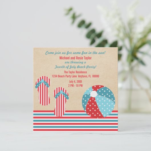 Uitnodiging voor patriottische beugel (Staand voorkant)