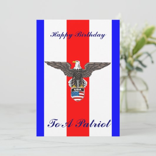 Uitnodiging voor patriottische feestdag (Staand voorkant)