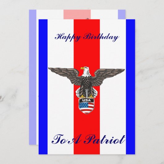 Uitnodiging voor patriottische feestdag (Voorkant / Achterkant)