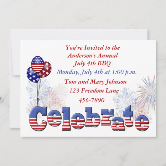 Uitnodiging voor patriottische partijen (Voorkant)