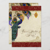 Uitnodiging voor Pauw & Veer feestelijke feestavon (Voorkant / Achterkant)