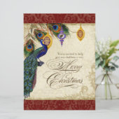 Uitnodiging voor Pauw & Veer Kerstfeest Borrel (Staand voorkant)