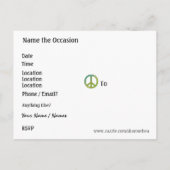 Uitnodiging voor Peace 2011 - Save the Date ! Briefkaart (Achterkant)
