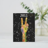 Uitnodiging voor Peace 2011 - Save the Date ! Briefkaart (Staand voorkant)