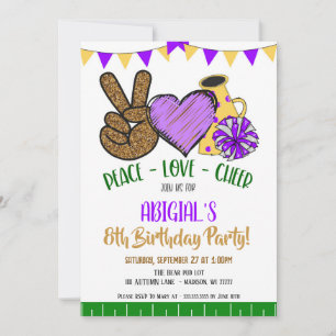 Uitnodiging voor Peace Love Cheer Party