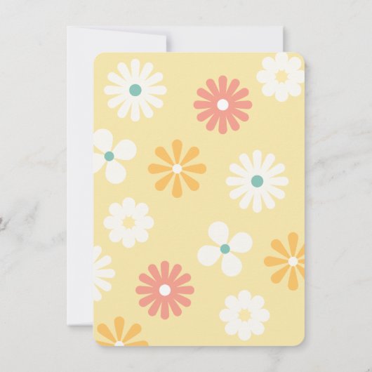 Uitnodiging voor Peace Love & Party Hippie Party (Achterkant)