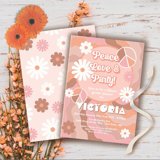 Uitnodiging voor Peace Love & Party Hippie Party