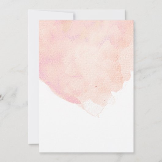 Uitnodiging voor Peach Baby shower Brunch (Achterkant)