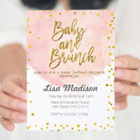 Uitnodiging voor Peach Baby shower Brunch