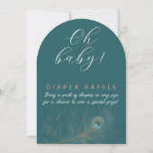 Uitnodiging voor Peacock Baby shower (Achterkant)