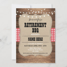 Uitnodiging voor pensioen Gepensioneerd Party BBQ 