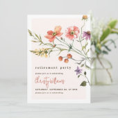 Uitnodiging voor pensioen Tuinfeest, zomerpensioen (Staand voorkant)