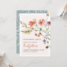 Uitnodiging voor pensioen Tuinfeest, zomerpensioen