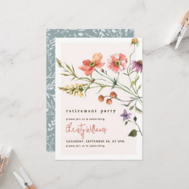 Uitnodiging voor pensioen Tuinfeest, zomerpensioen