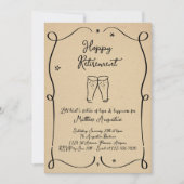 Uitnodiging voor Pensioenfeest voor mannen of vrou (Voorkant)