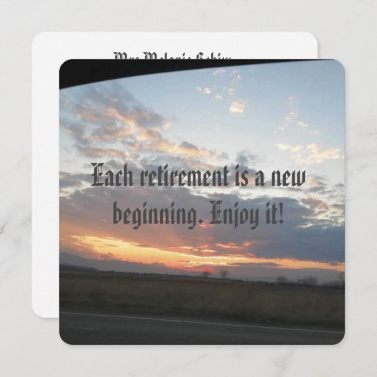 Uitnodiging voor pensioenpartij (Voorkant / Achterkant)