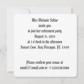 Uitnodiging voor pensioenpartij (Achterkant)