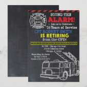 Uitnodiging voor pensionering brandweerman (Voorkant / Achterkant)