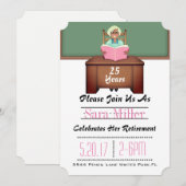 Uitnodiging voor pensionering leerkracht (Voorkant / Achterkant)