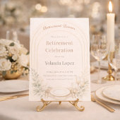 Uitnodiging voor pensionering met Blush Boog