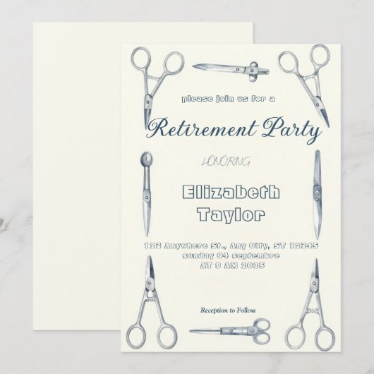 Uitnodiging voor pensionering van dokter-chirurg-v (Voorkant / Achterkant)
