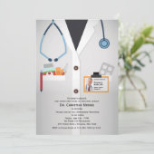 Uitnodiging voor pensionering van medisch personee (Staand voorkant)