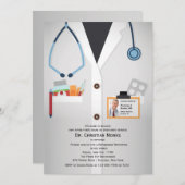 Uitnodiging voor pensionering van medisch personee (Voorkant / Achterkant)