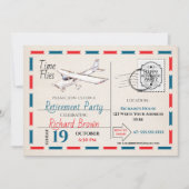 Uitnodiging voor pensionering - Vliegtuig 3 (Voorkant)