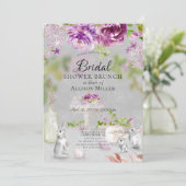 Uitnodiging voor Peonies & Bunny Vrijgezellenfeest (Staand voorkant)