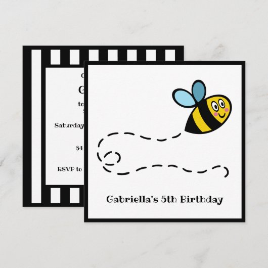 Uitnodiging voor persoonlijk gebruik van Bumblebee (Voorkant / Achterkant)