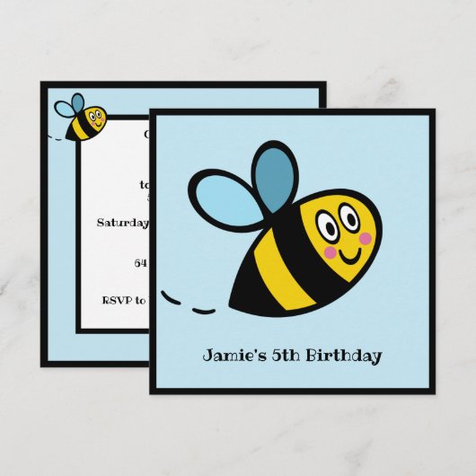 Uitnodiging voor persoonlijk gebruik van Bumblebee (Voorkant / Achterkant)