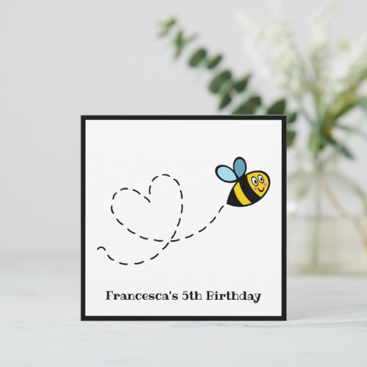 Uitnodiging voor persoonlijk gebruik van Bumblebee (Staand voorkant)