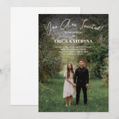 Uitnodiging voor persoonlijk huwelijk met foto (Voorkant / Achterkant)