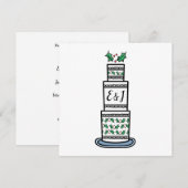 Uitnodiging voor persoonlijk kersthuwelijk (Voorkant / Achterkant)