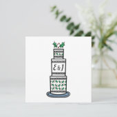 Uitnodiging voor persoonlijk kersthuwelijk (Staand voorkant)