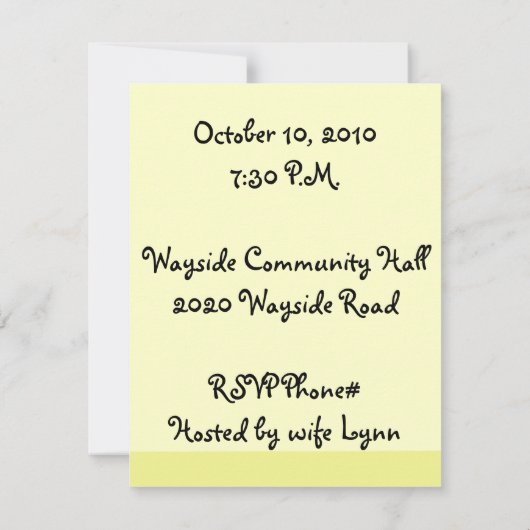 Uitnodiging voor persoonlijke cupcake Birthday (Achterkant)