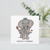 Uitnodiging voor persoonlijke feestdagen en Baby (Staand voorkant)