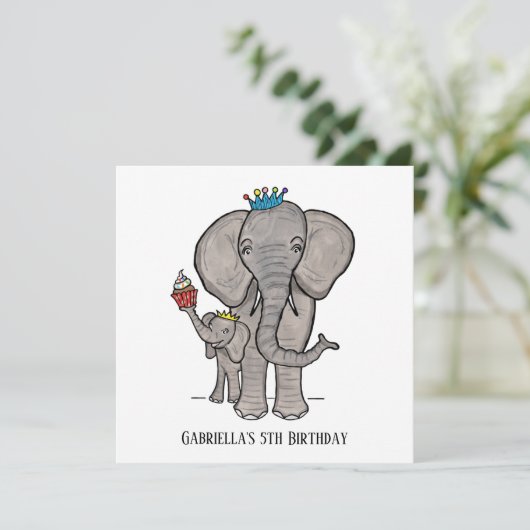 Uitnodiging voor persoonlijke feestdagen en Baby (Staand voorkant)