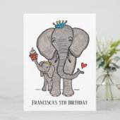 Uitnodiging voor persoonlijke feestdagen en Baby (Staand voorkant)