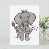 Uitnodiging voor persoonlijke feestdagen en Baby (Staand voorkant)