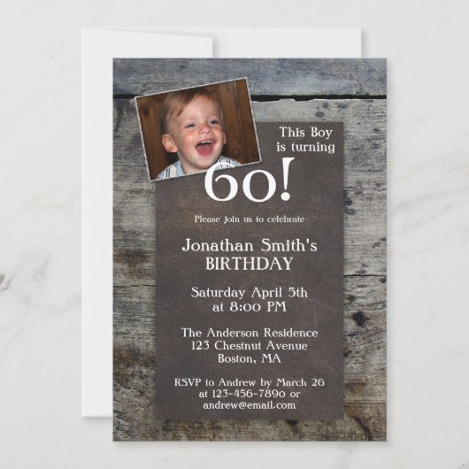 Uitnodiging voor persoonlijke fotobekroonde dag (Voorkant)