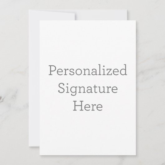 Enkele uitnodiging, Maat: 12,7 x 17,8 cm, Papier: Signature Mat, Enveloppen: Wit (Voorkant)